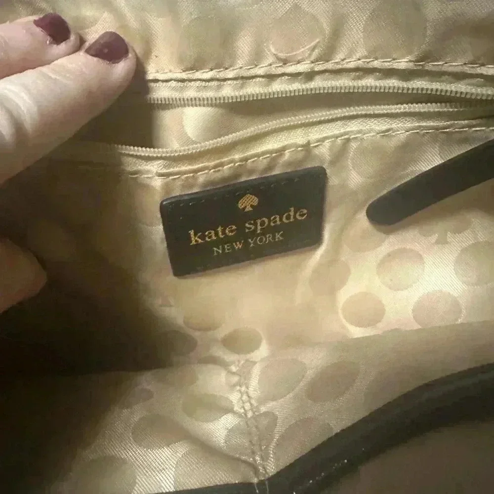 Kate spade red and‎ black checkered purse